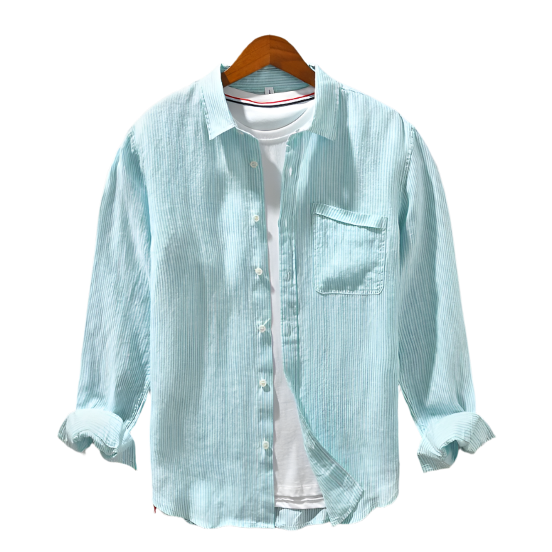 Oceanic Breeze Linen Shirt - [Ezra Daniel]