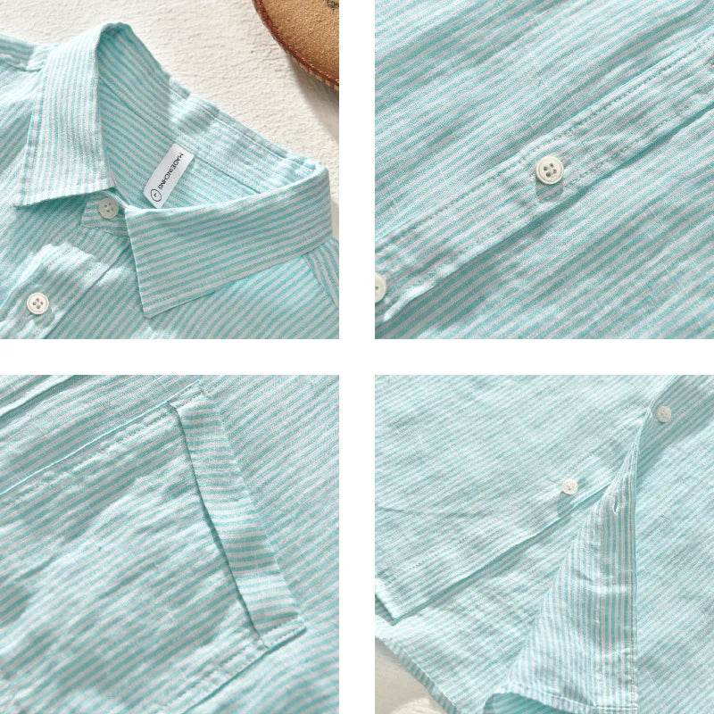Oceanic Breeze Linen Shirt - [Ezra Daniel]