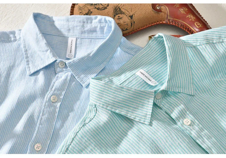 Oceanic Breeze Linen Shirt - [Ezra Daniel]