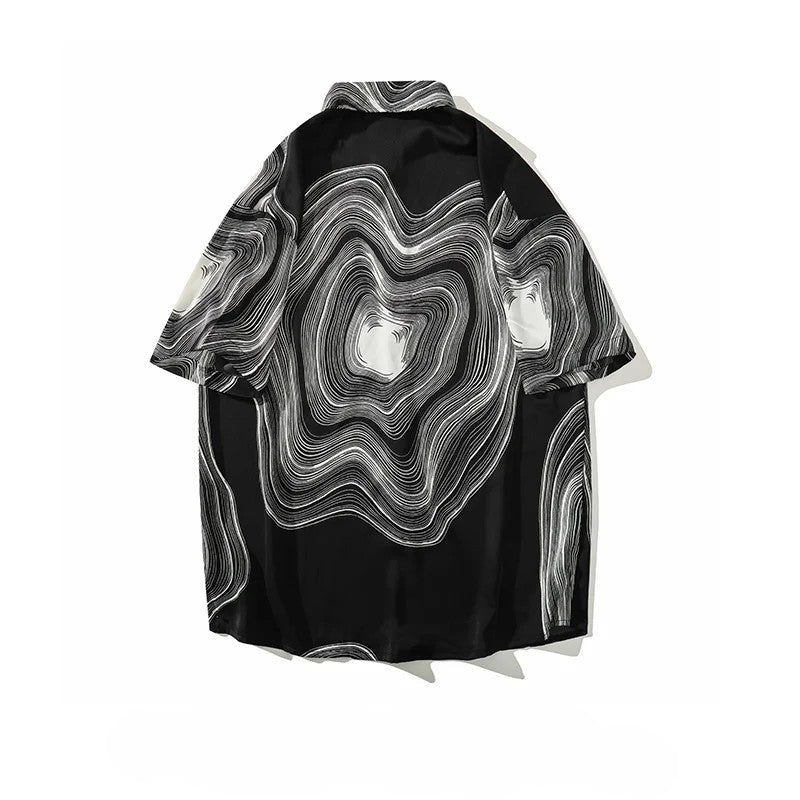 Perri Monochrome Ripple Shirt - [Ezra Daniel]