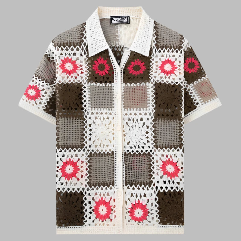 Sicily Floral Knit Shirt - [Ezra Daniel]