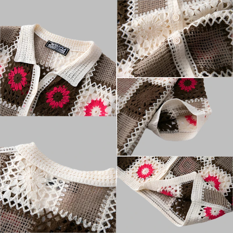 Sicily Floral Knit Shirt - [Ezra Daniel]