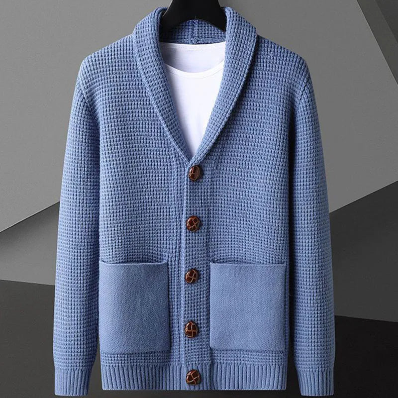 Vincenzo Waffle-Knit Cardigan - [Ezra Daniel]