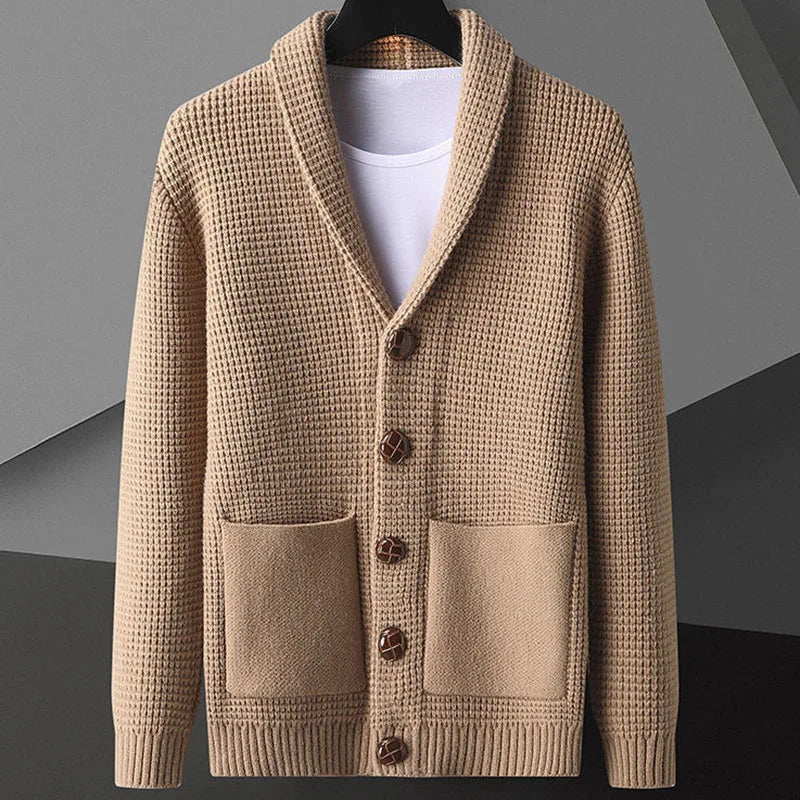 Vincenzo Waffle-Knit Cardigan - [Ezra Daniel]