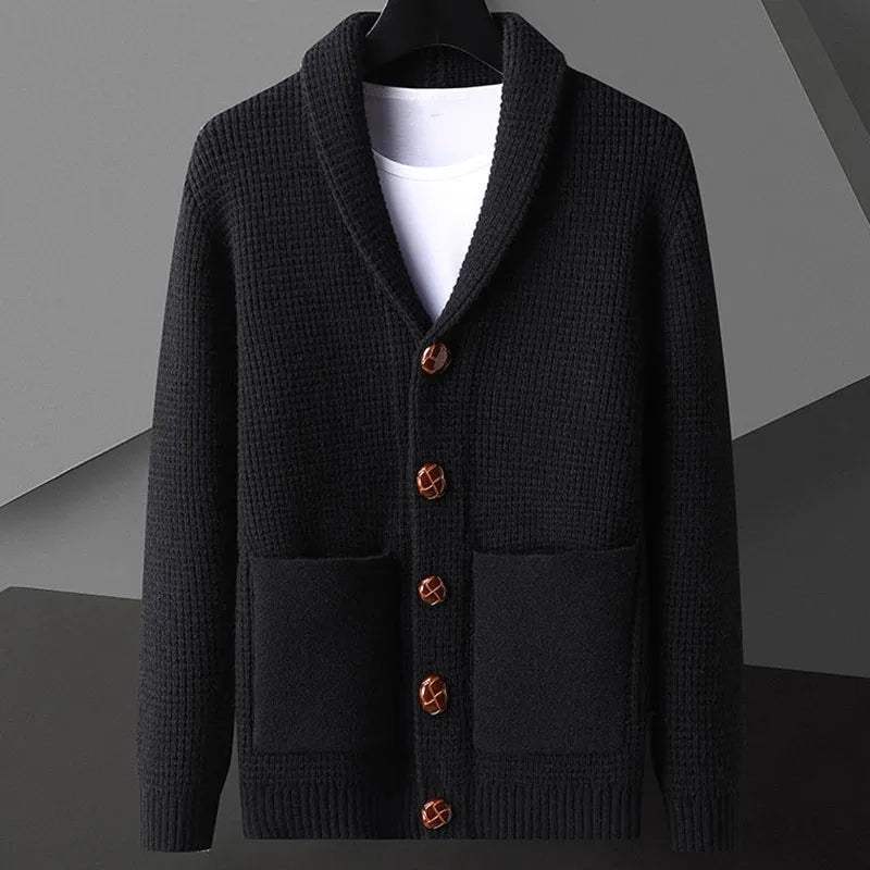 Vincenzo Waffle-Knit Cardigan - [Ezra Daniel]