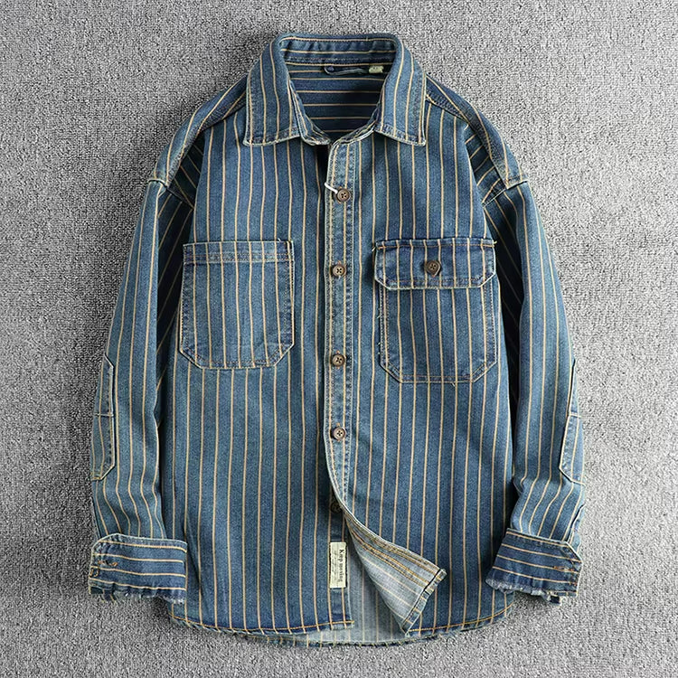 Vintage Denim Utility Shirt - [Ezra Daniel]
