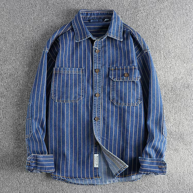 Vintage Denim Utility Shirt - [Ezra Daniel]