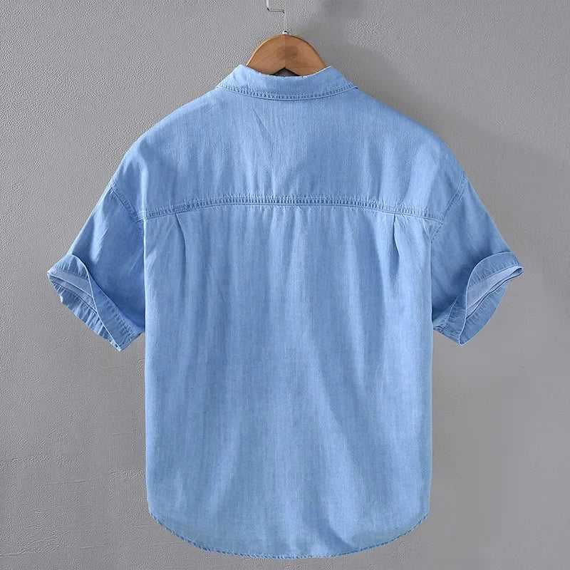 Denim Short Sleeve Shirt - Watson Grey