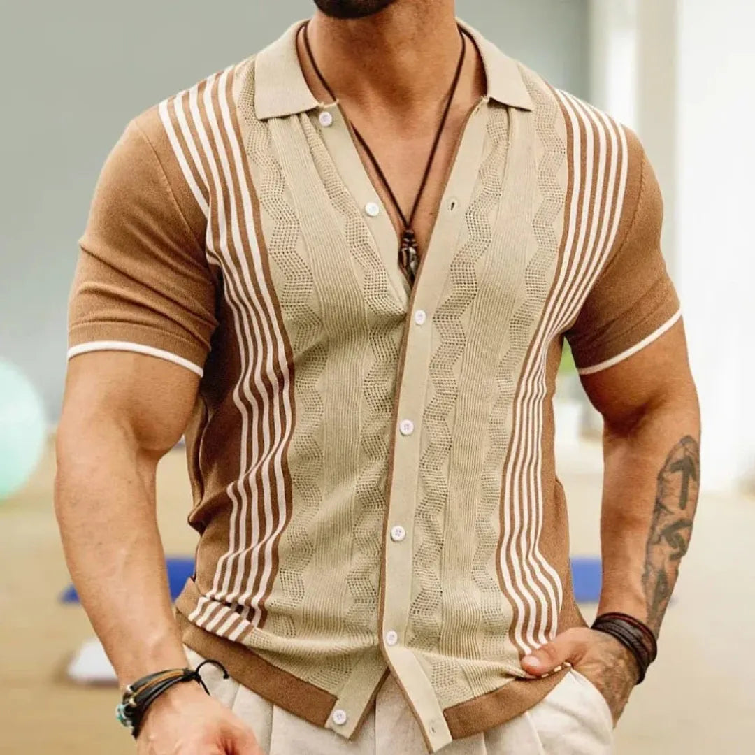 Andrews Striped Shirt - Watson Grey
