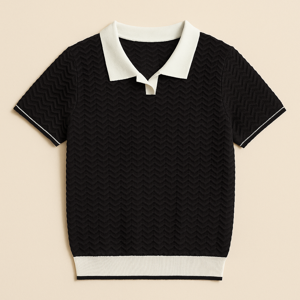 Cannes Ripple Weave Polo Shirt - Watson Grey