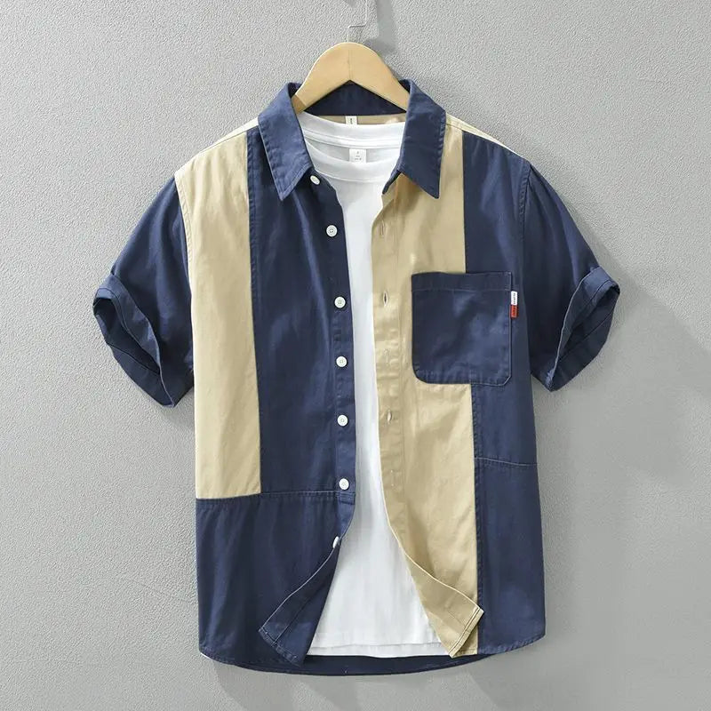 Easton Panel Patch Shirt - Watson Grey