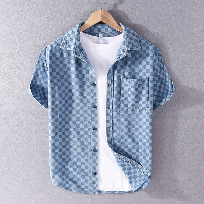 Checkered Button-Up Shirt - Watson Grey
