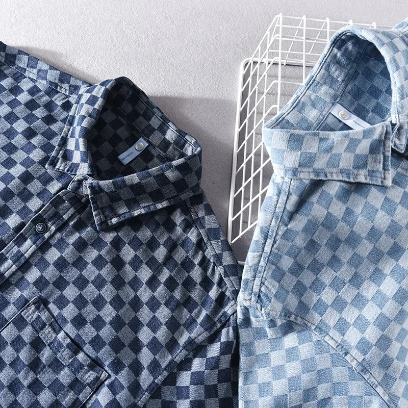 Checkered Button-Up Shirt - Watson Grey