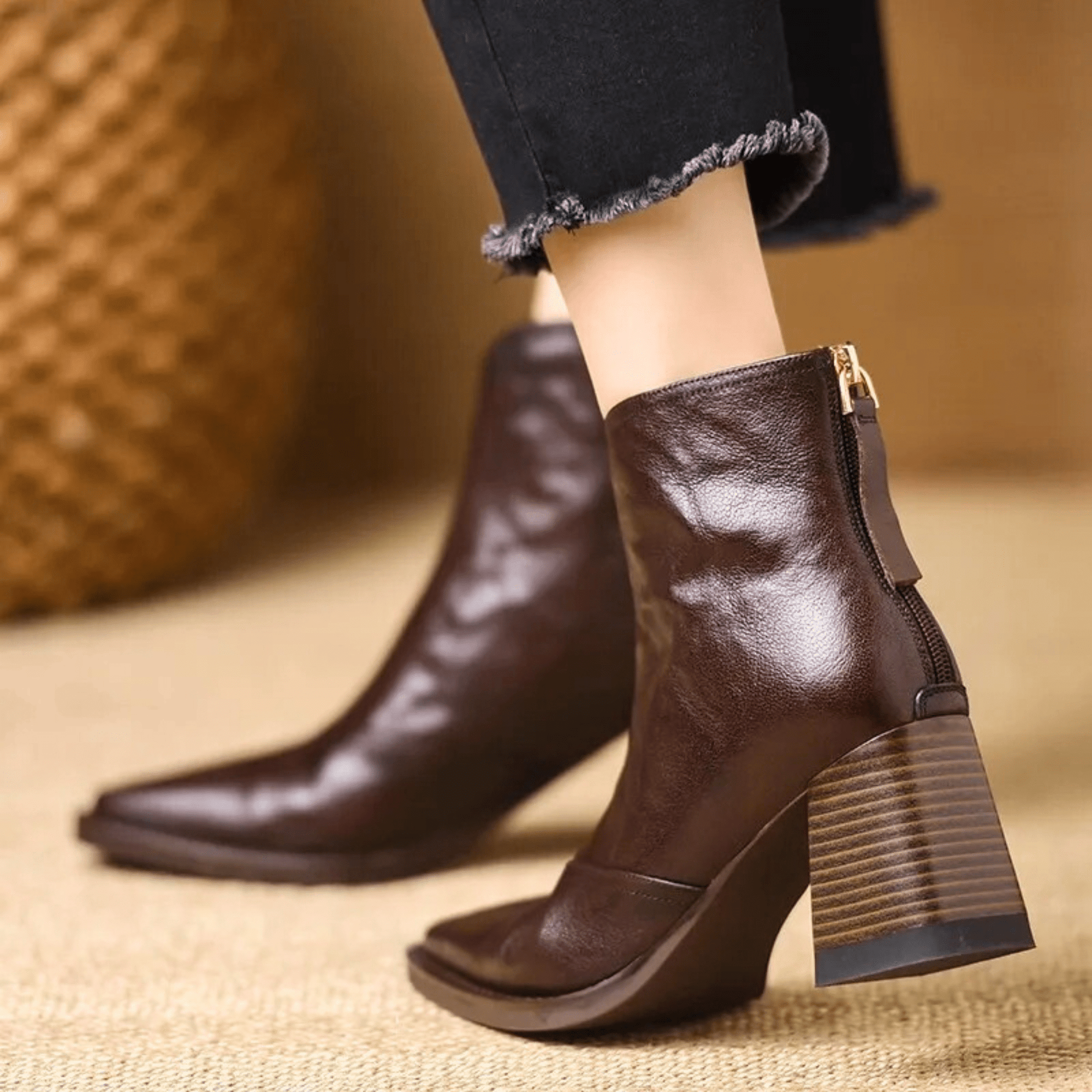 Vera Leather Ankle Boots
