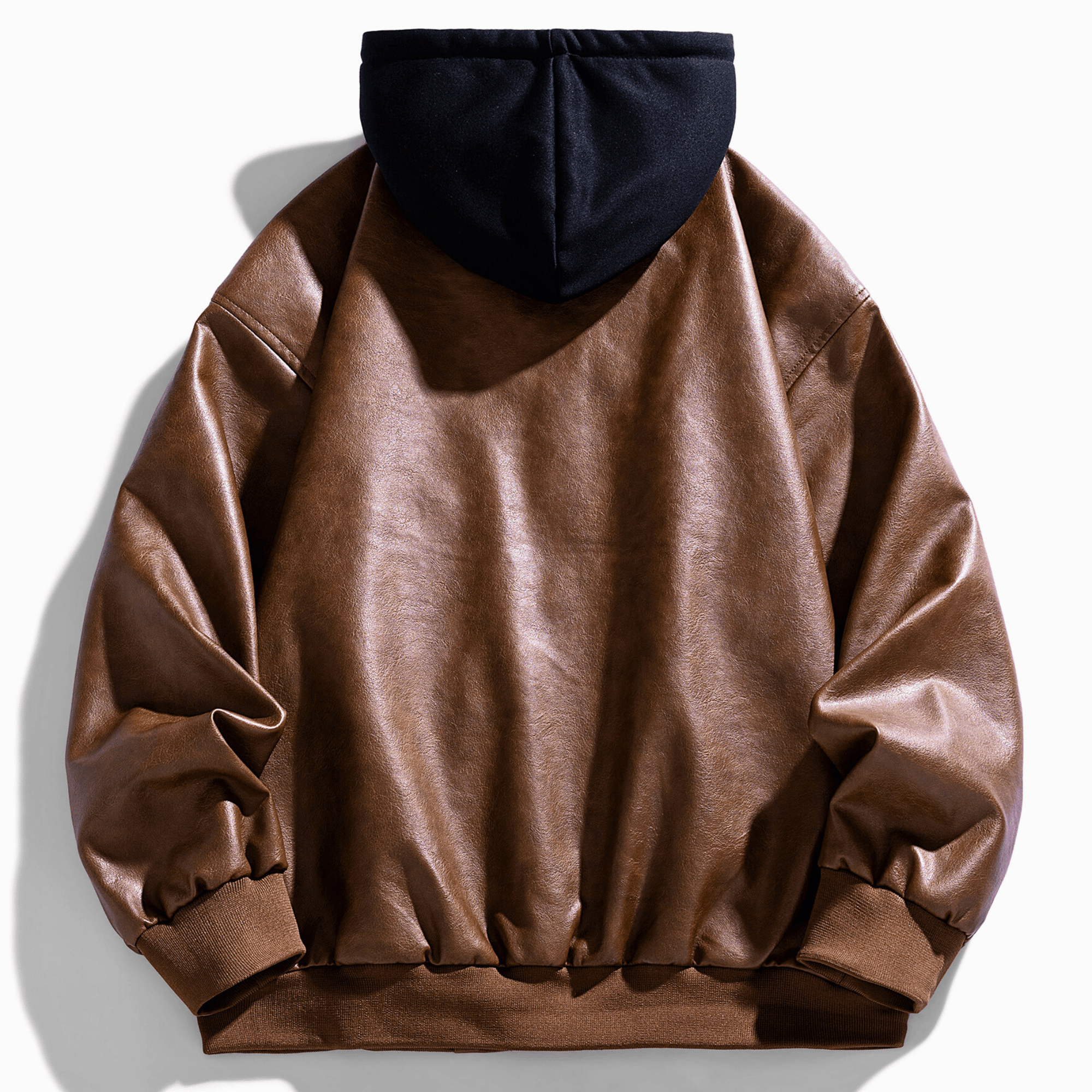 Weston Leather Hooded Bomber