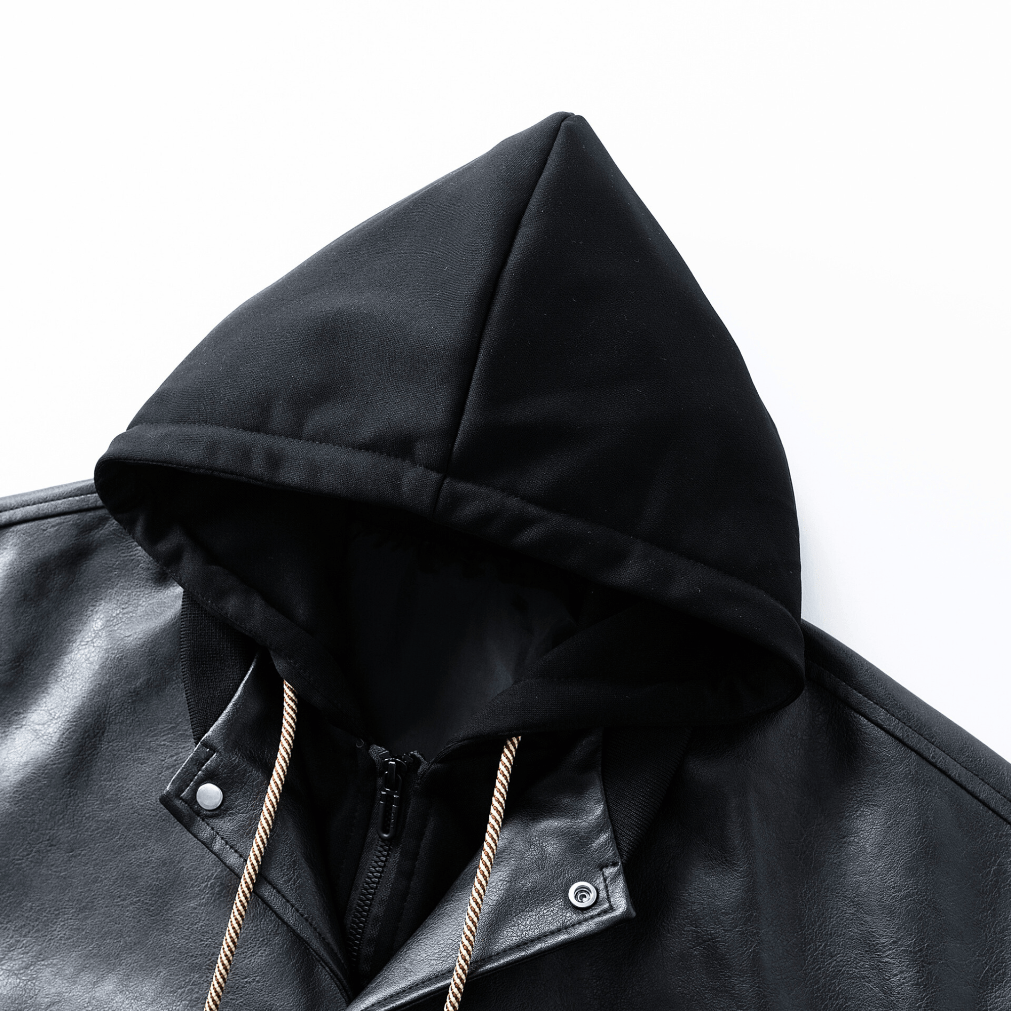 Weston Leather Hooded Bomber