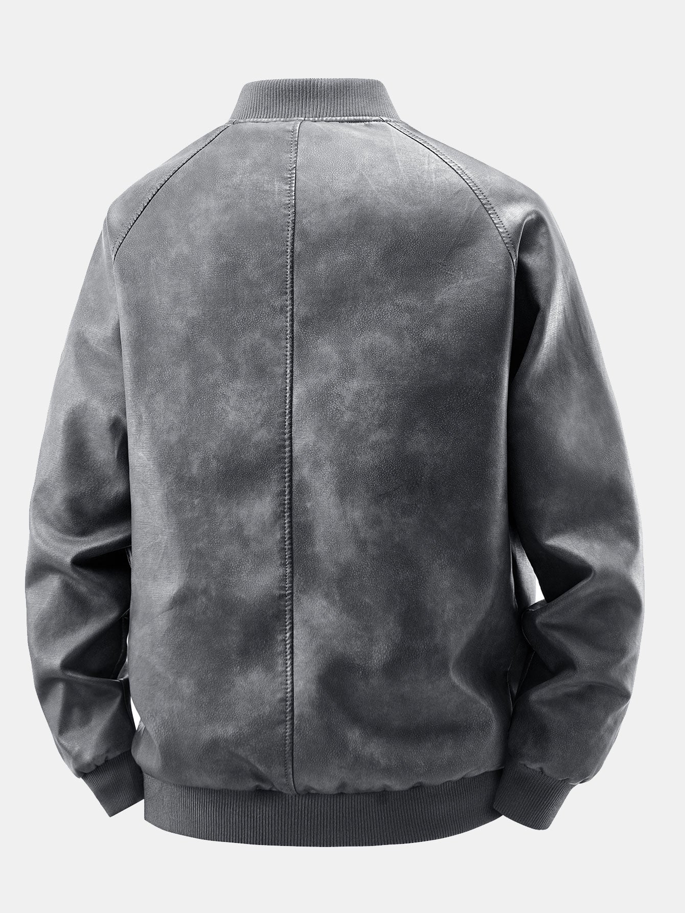 Men’s Classic PU Bomber Jacket