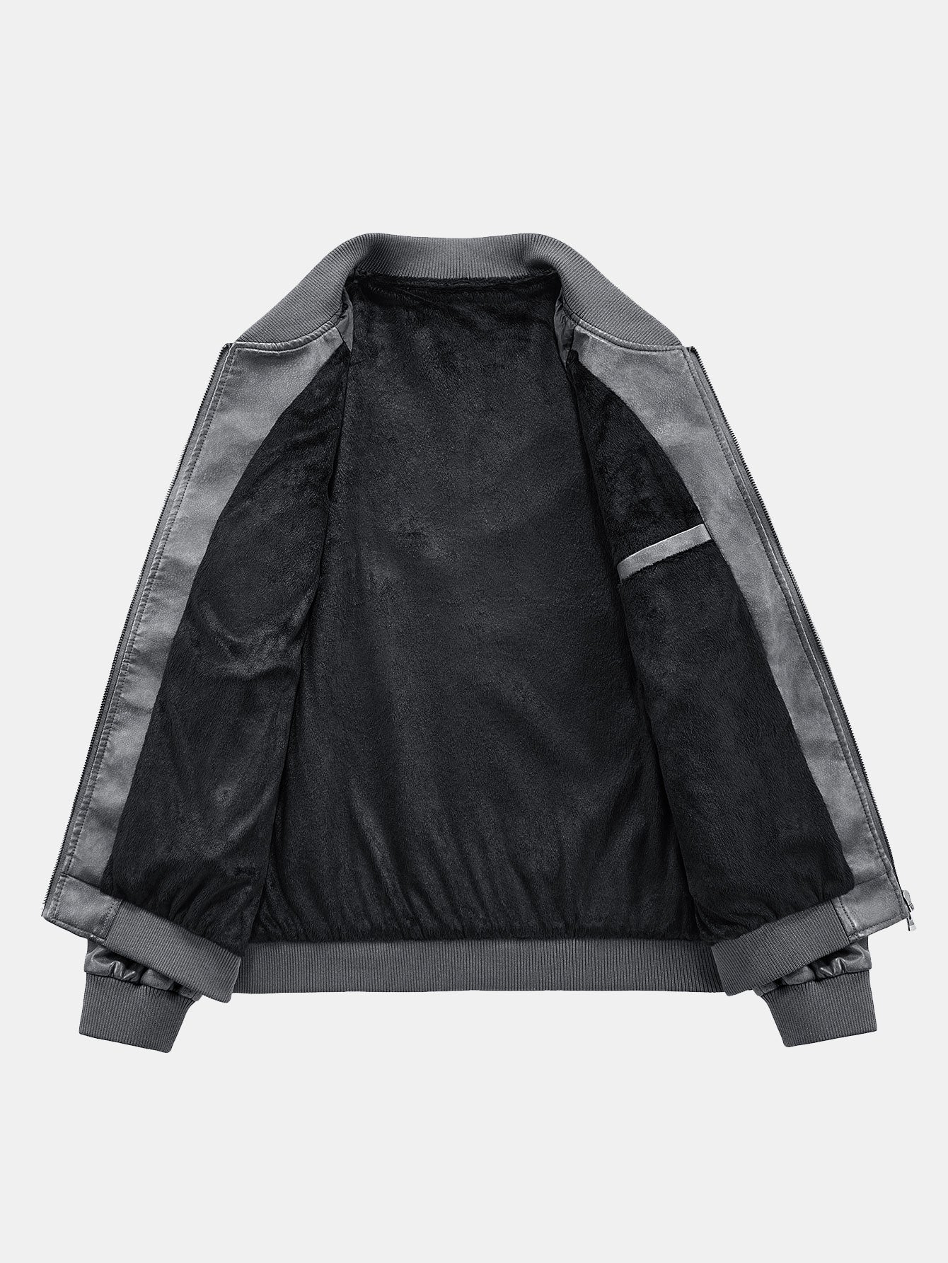 Men’s Classic PU Bomber Jacket