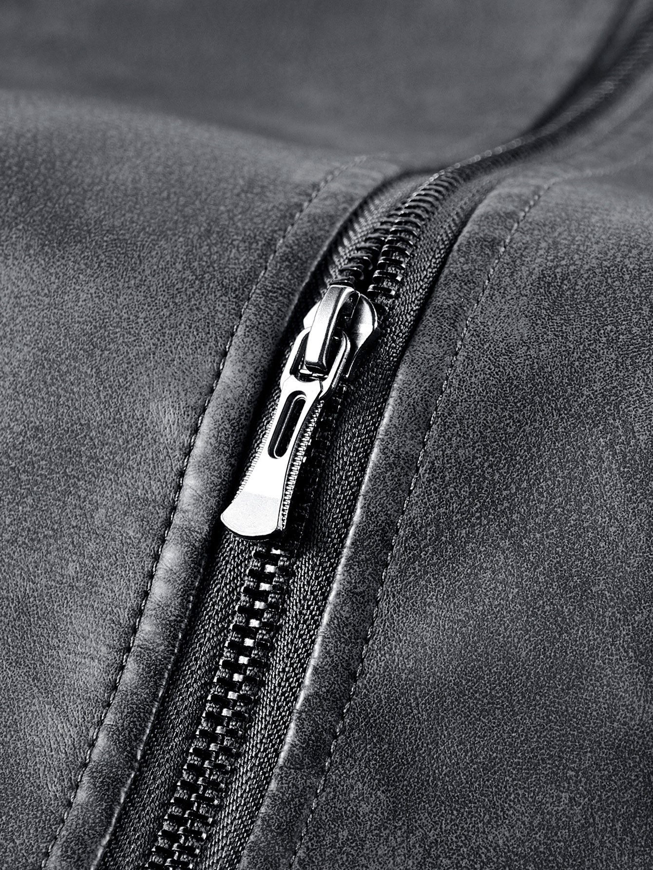 Men’s Classic PU Bomber Jacket